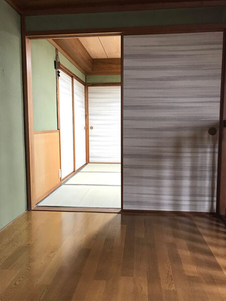 たつの市 和室 畳からフローリング 張替 施工後 