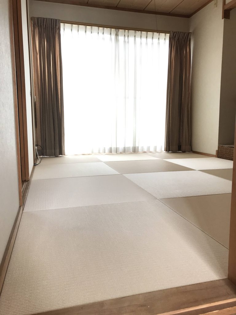 たつの市　琉球畳風　縁無し半帖畳　新畳　ダイケン和紙表