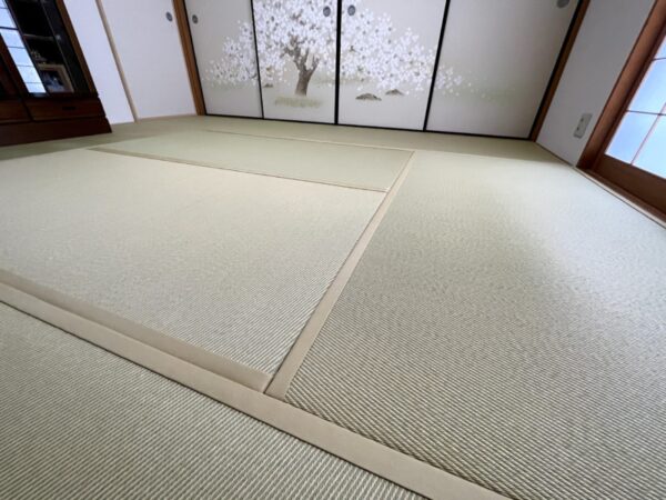 上郡町　和紙表の新畳 施工後（ダイケン製 和紙表「綾波」）