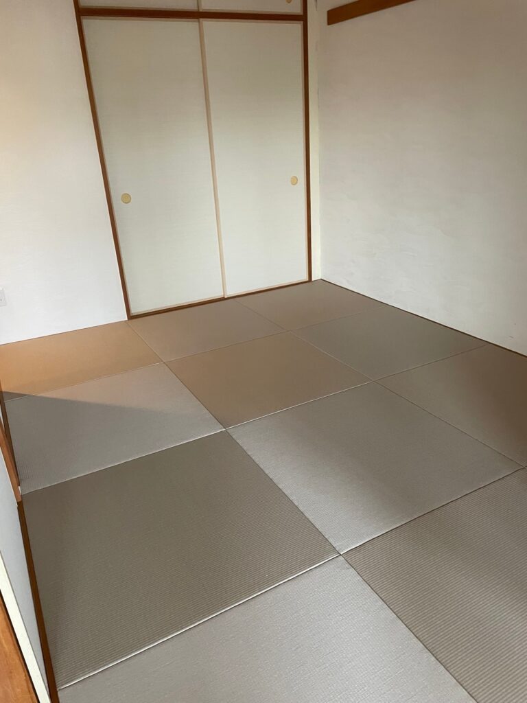 姫路市　マンション　琉球畳風　半帖縁無し畳
