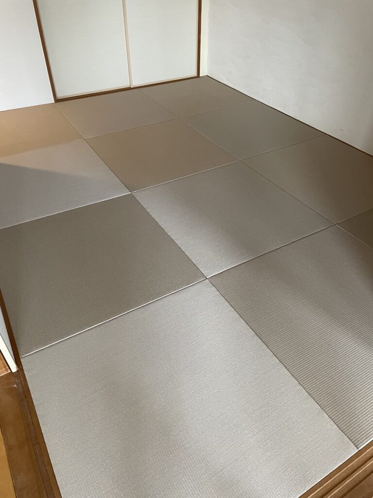 姫路市　マンション　琉球畳風　半帖縁無し畳