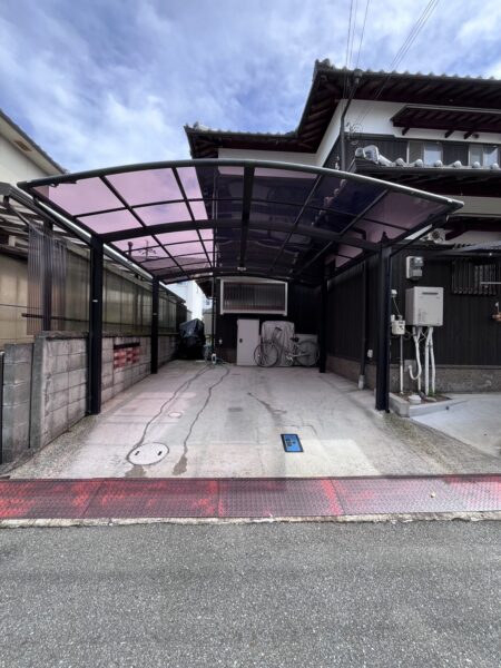 たつの市　外構リフォーム　施工後　カーポート屋根　ポリカ波板　張替