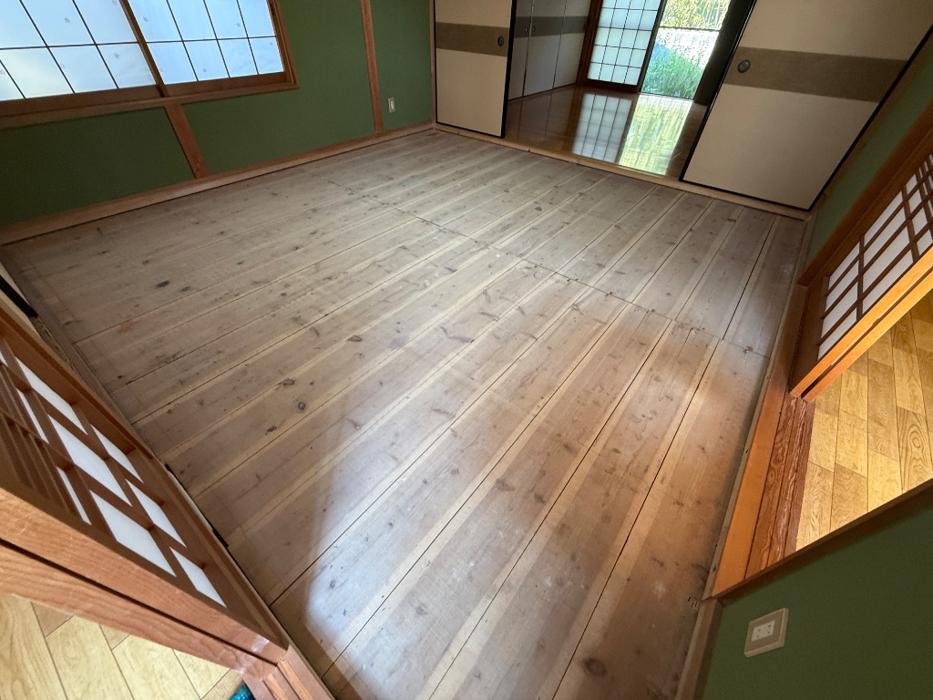 赤穂郡上郡町の畳施工前の様子|頃安畳商店